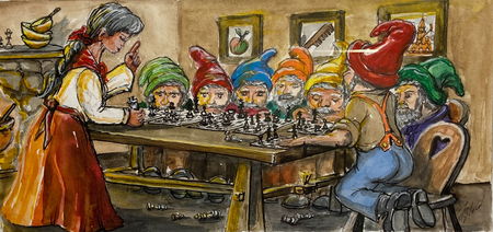 Schneewittchen. Aquarell. Jens Bleul.