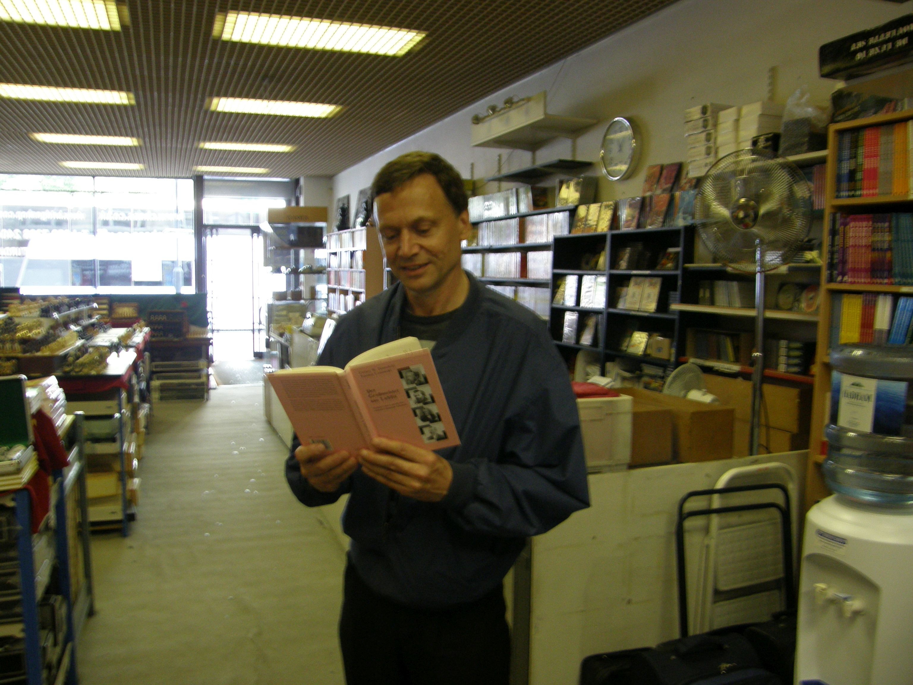 Jimmy Adams with the dedicated item, 2007