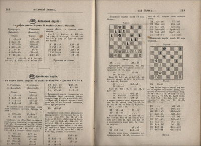 Shakhmatnyĭ Listok, 1880 pp 148-149