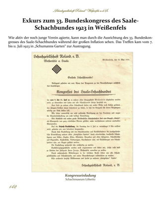 Konrad Reiß - Chronik der Schachgesellschaft „Roland“ Weißenfels a.d.S. - page 142