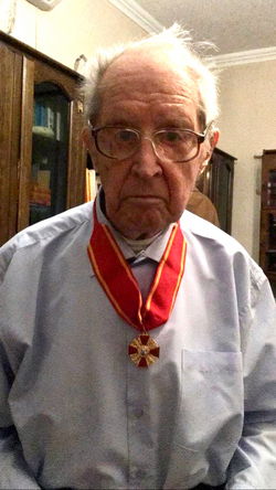 Yuri Averbakh with Imperial and Royal Order of St. Stanislav II Class, 2019