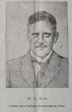 Alexander Rueb, 1st President of FIDE