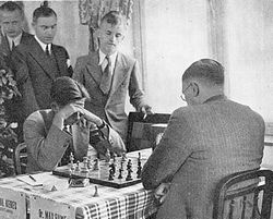 Paul Keres und Max Euwe, Zandvoort (1936)