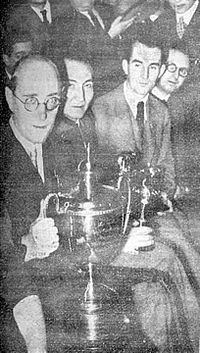 Olympiasieger Deutschland - Albert Becker, Erich Eliskases, Ludwig Engels und Paul Michel