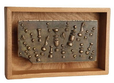 Sand mold bronze low relief