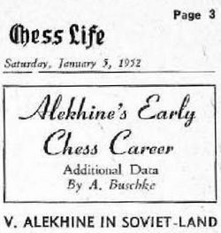 Heading of the first article, January 1952