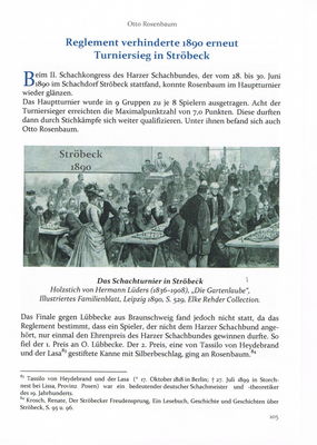Turnier in Ströbeck 1890, S.105. Wahrscheinlich ist Otto Rosenbaum auf dem Holzstich mit abgebildet, aber leider gibt es kein Foto zum Vergeich von ihm.