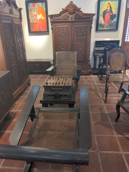 The chess set exhibited in the San Augustin Church in Manila