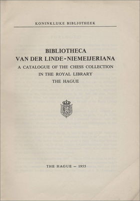 LN - Bibliotheca van der Linde - Niemeijeriana, The Hague 1955