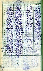Scan der Originalnotation Menchik-Graf, Buenos Aires 1939 Runde 12