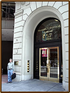 Andy in front of the entrance 57 Post Street