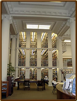 Reading room of the Mechanics’ Institute’s Library (above and below)