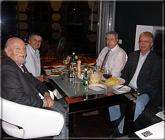 Abendessen beim "Italiener": Kurt Landsberger, Michael Negele, Ralf Binnewirtz und Friedrich-Karl Hebeker
