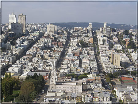 Blick vom Coit Tower auf das imposante Häusermeer von San Francisco